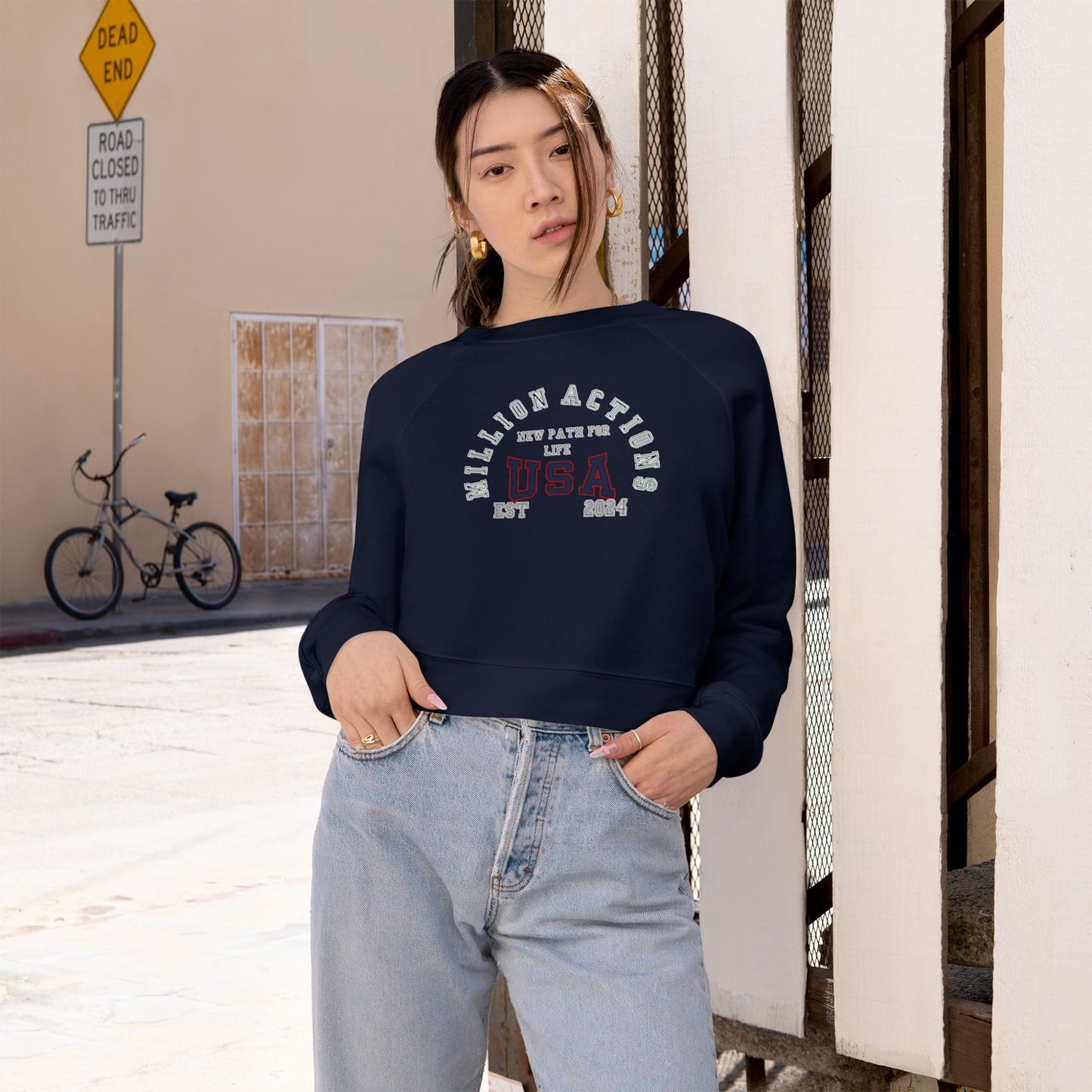 Women's Cropped Fleece Pullover