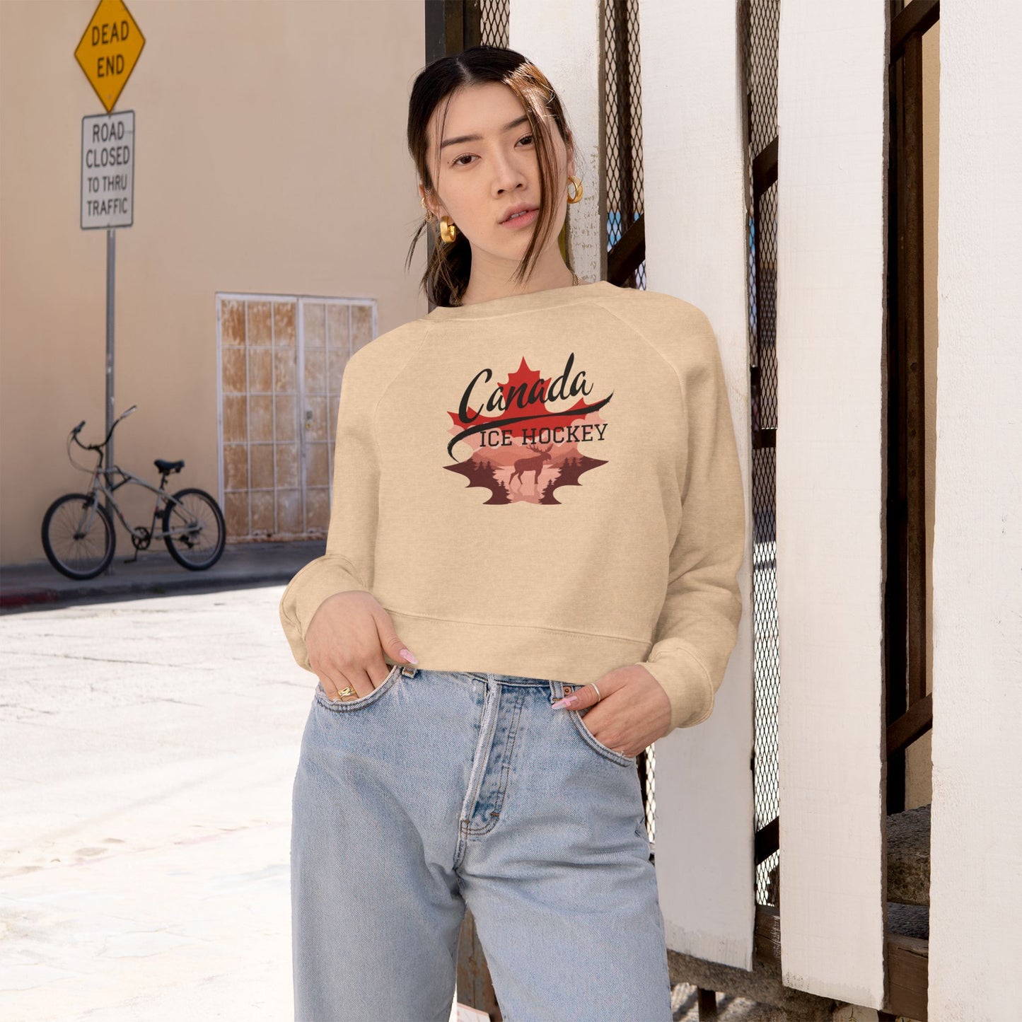 Women's Cropped Fleece Pullover