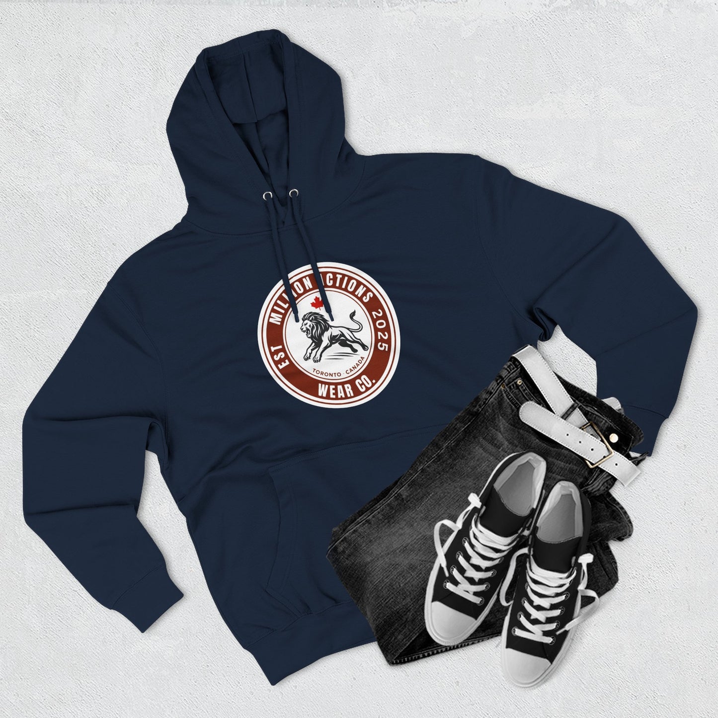 Three-Panel Fleece Hoodie