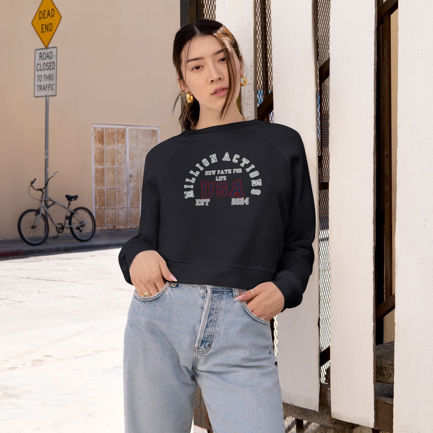 Women's Cropped Fleece Pullover