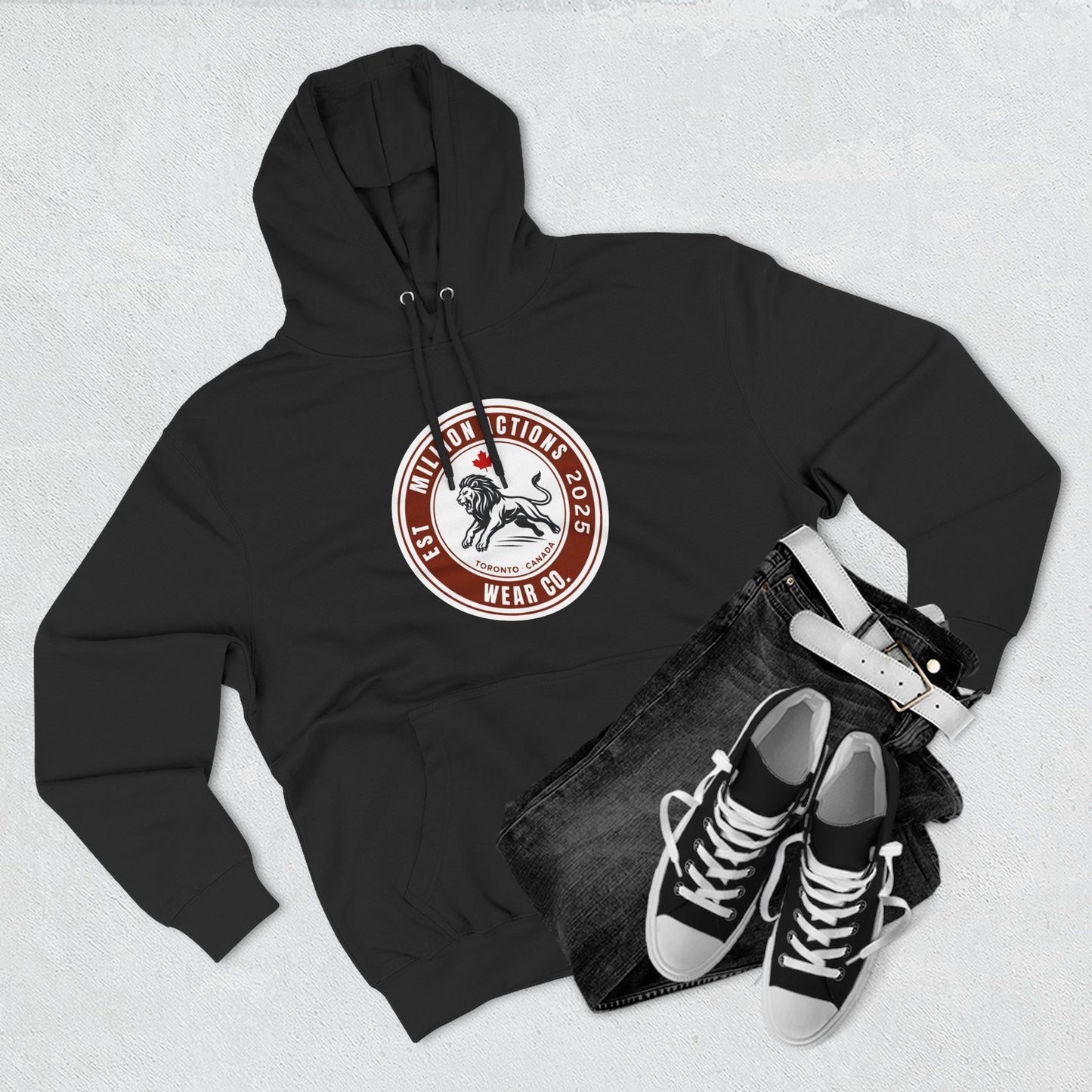 Three-Panel Fleece Hoodie
