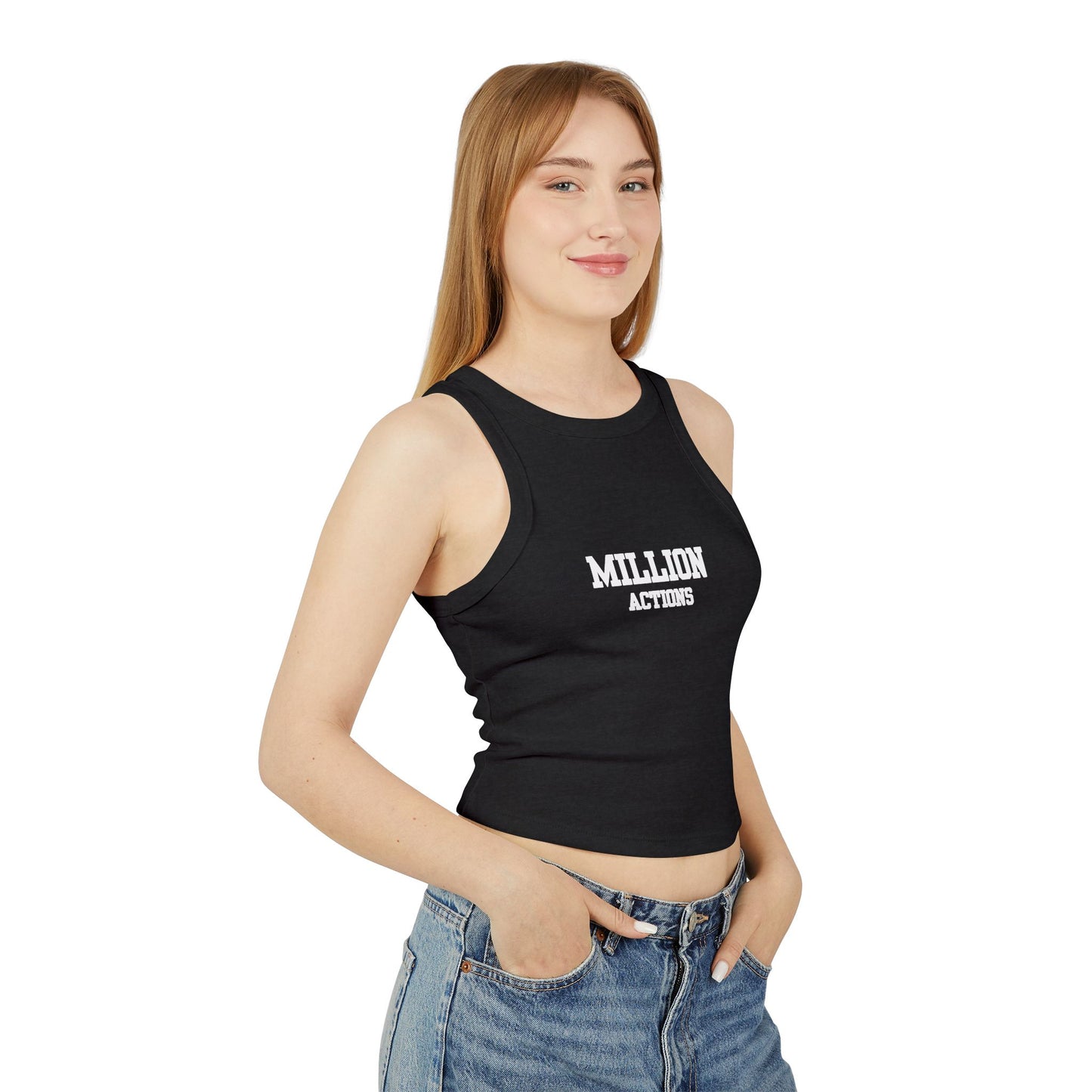 Women's Micro Rib Racer Tank Top