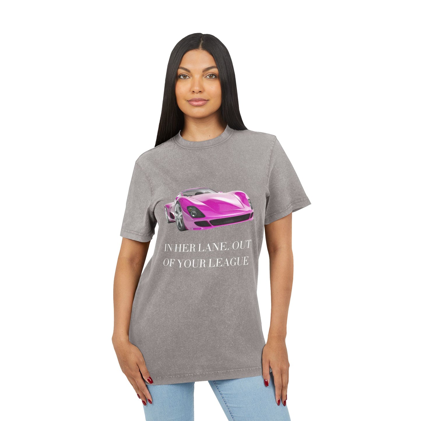 Acid Washed Round Neck Tee