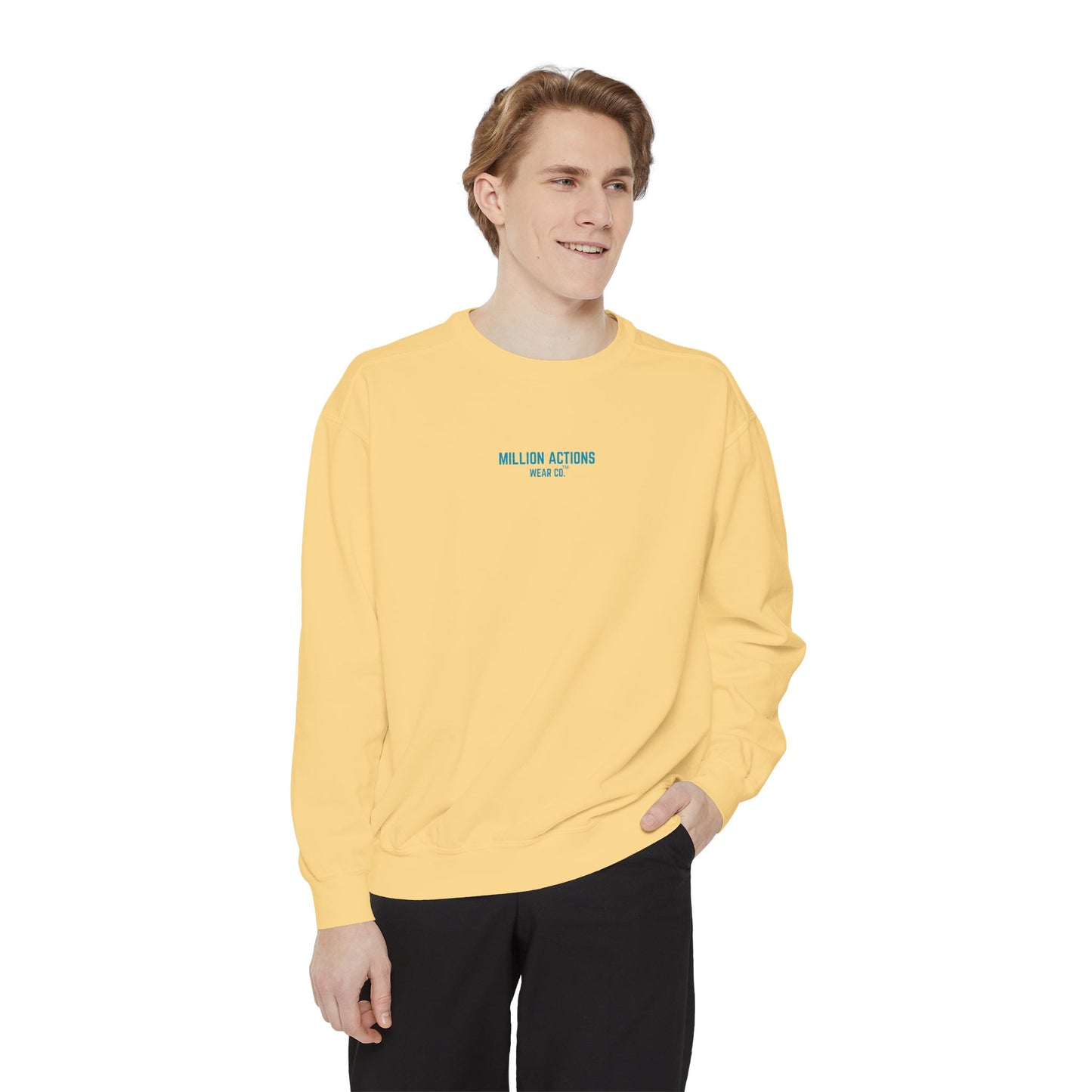 Men Garment-Dyed Sweatshirt